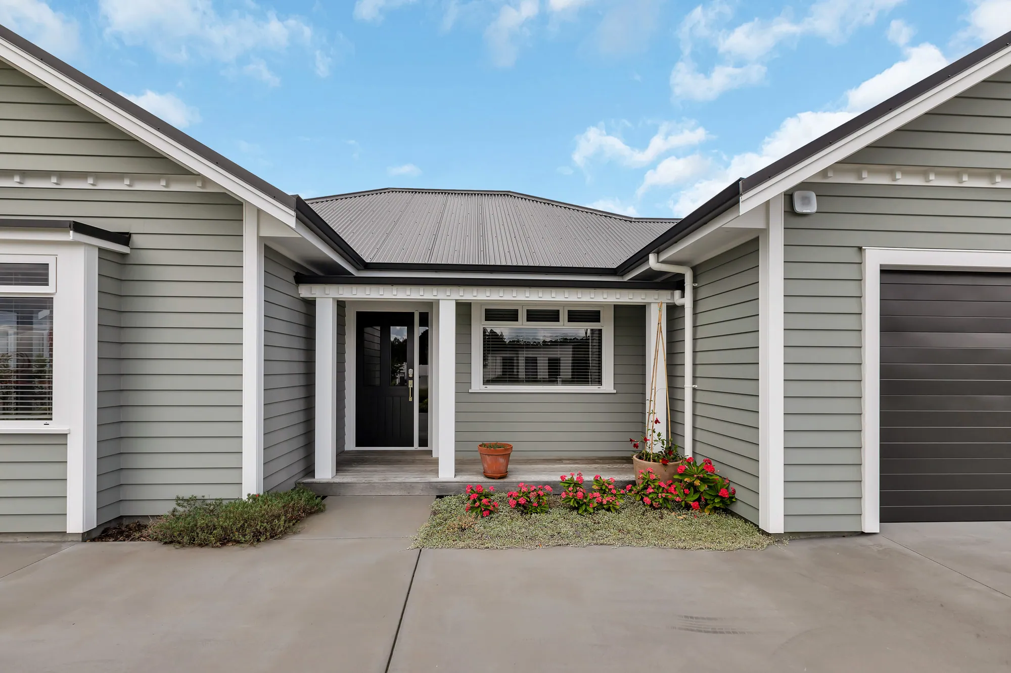 The entry of a completed Cogan home in Northland