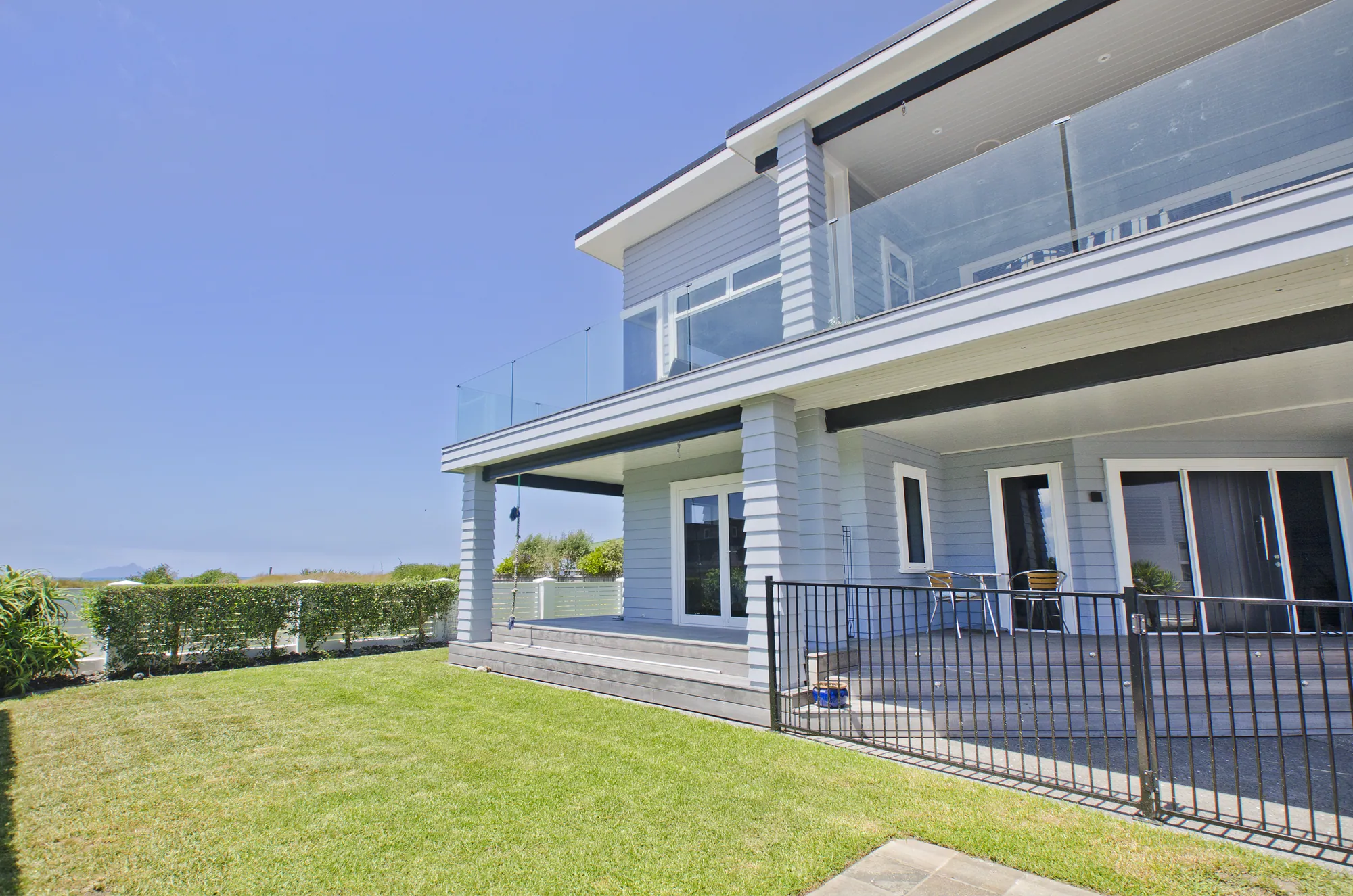 Completed reclad on a beach house at Ruakaka Beach